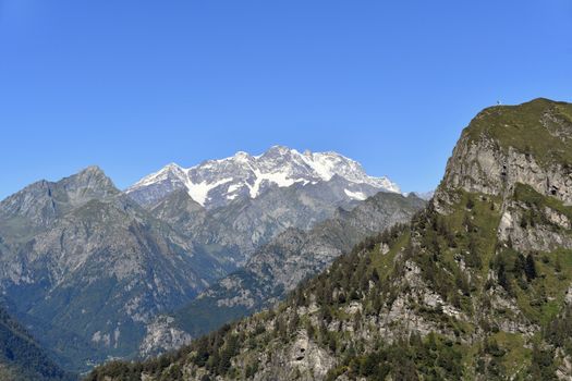 Monte Rosa seen from Cima Massero in the Valsesia valley