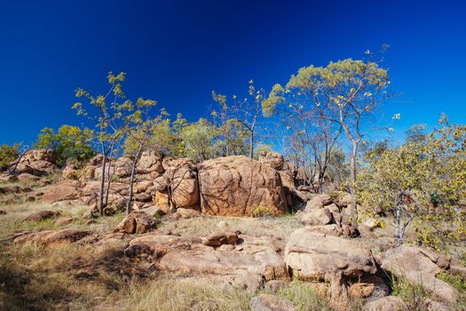 O'Brien's Creek and surrounding gem fossicking landscape near Mount Surprise in Queensland, Australia