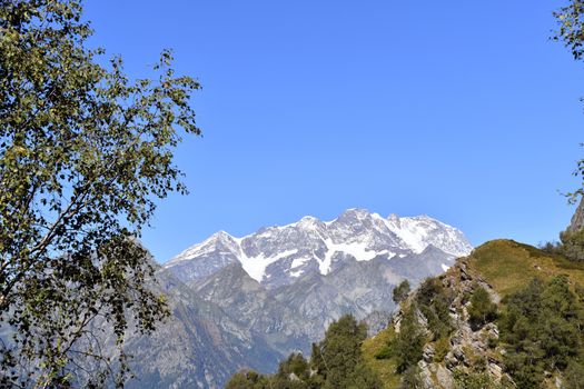 Monte Rosa seen from Cima Massero in the Valsesia valley