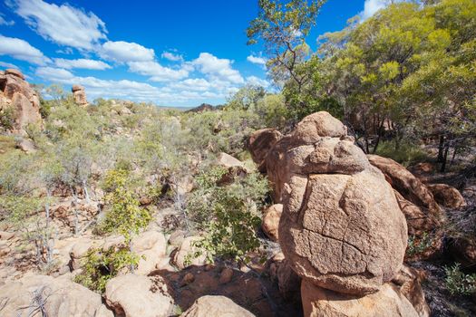 O'Brien's Creek and surrounding gem fossicking landscape near Mount Surprise in Queensland, Australia