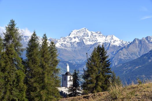 The Grand Combin, seen from Pila above Aosta