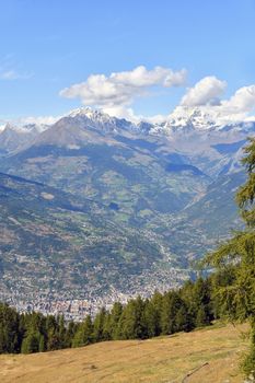 The Grand Combin, seen from Pila above Aosta