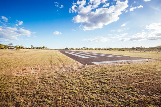 The rural Mount Surprise Airport and runway in Queensland, Australia