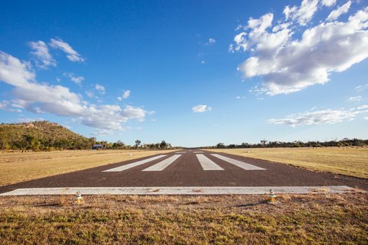 The rural Mount Surprise Airport and runway in Queensland, Australia