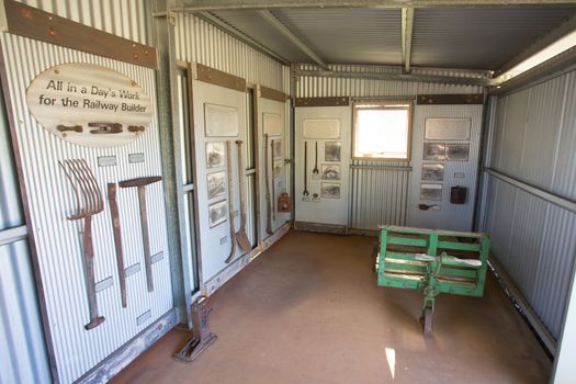 Mount Surprise railway station which hosts the Savannahlander train in rural Queensland, Australia