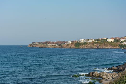 seascape. The coast of the Black sea (Sozopol, Bulgaria). Stock photo