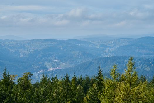 Panorama of Harrachov from Certova Hora