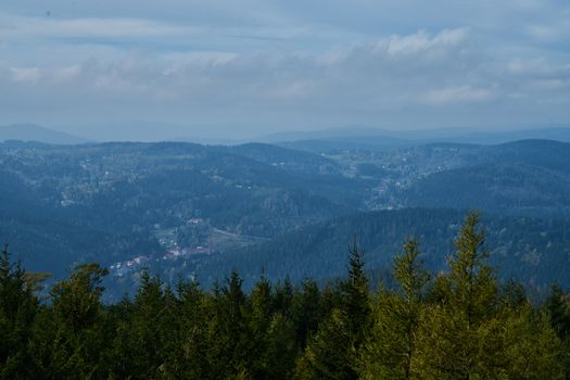 Panorama of Harrachov from Certova Hora