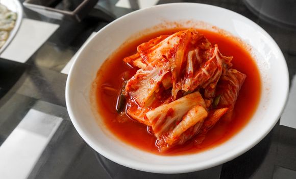 Kimchi is Traditional Korean side dish , fermented vegetables