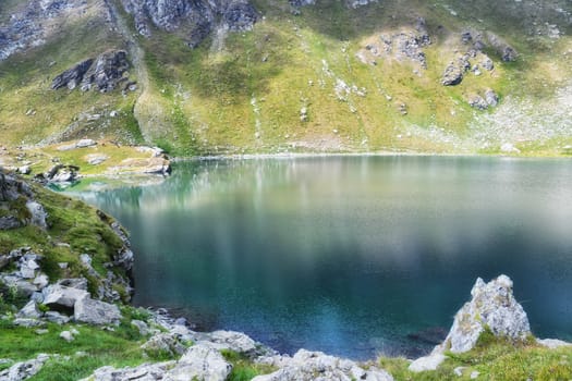 The colorful alpine lake of Brenguez