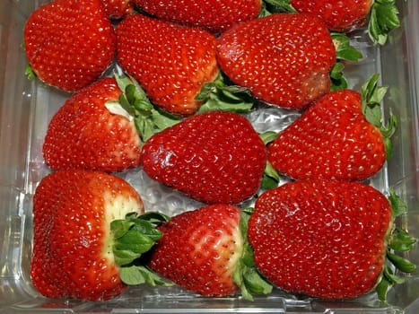 strawberries at street sale