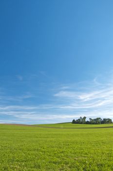 green with small hills