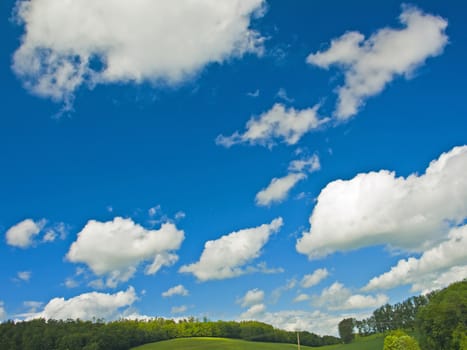 clouds on a blue summer sky