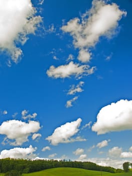 clouds on a blue summer sky