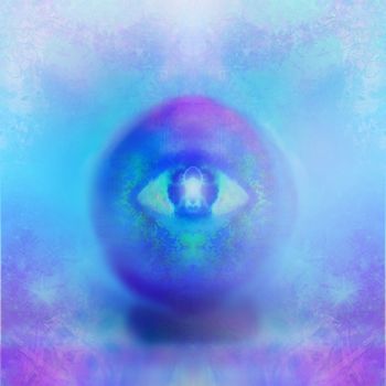 Fortune teller's Crystal Ball with eye