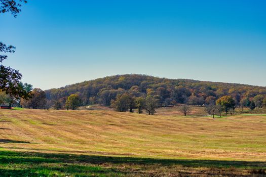 A Landsape View During Autumn At Valley Forge National Historical Park