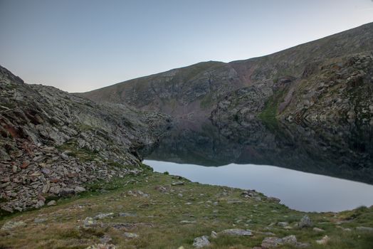 Estanys de Vall del Riu. Beautiful mountain landscape in Pyrenees, Andorra.