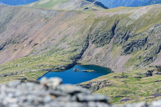 Estanys de Vall del Riu. Beautiful mountain landscape in Pyrenees, Andorra.