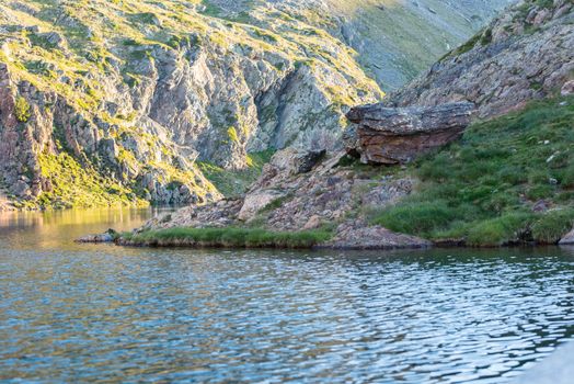 Estanys de Vall del Riu. Beautiful mountain landscape in Pyrenees, Andorra.