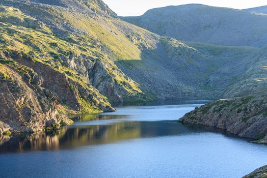 Estanys de Vall del Riu. Beautiful mountain landscape in Pyrenees, Andorra.