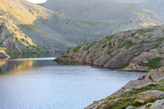 Estanys de Vall del Riu. Beautiful mountain landscape in Pyrenees, Andorra.