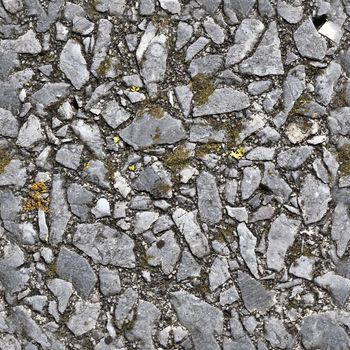 Detailed seamless texture of asphalt on a road in high resolution