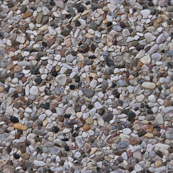 Photo realistic seamless texture pattern of gravel and pebble grounds