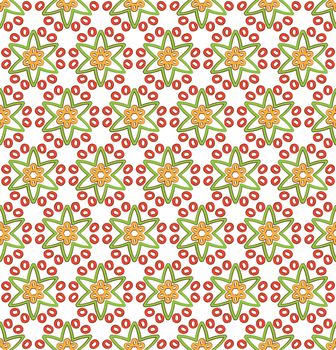 background or textile star multicolored floral pattern