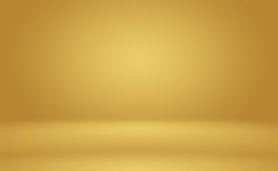 Abstract Luxury Gold yellow gradient studio wall, well use as background,layout,banner and product presentation