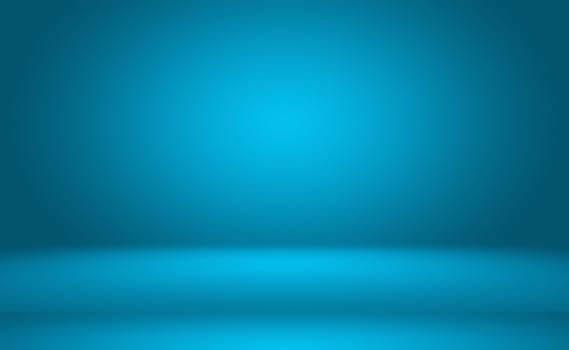 Abstract Luxury gradient Blue background. Smooth Dark blue with Black vignette Studio Banner