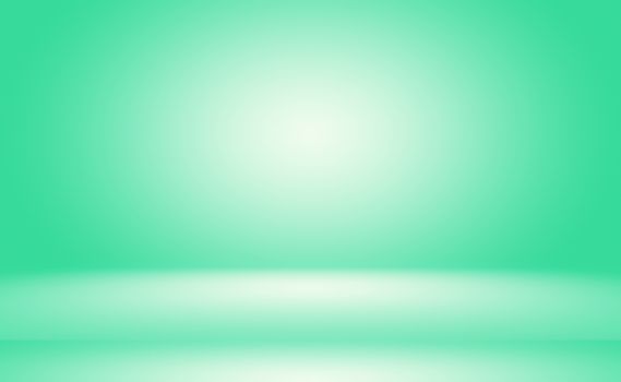 Green gradient abstract background empty room with space for your text and picture