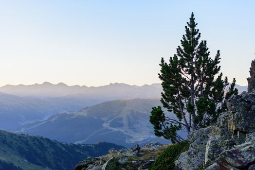 Beautiful mountain landscape in Pyrenees, Andorra.