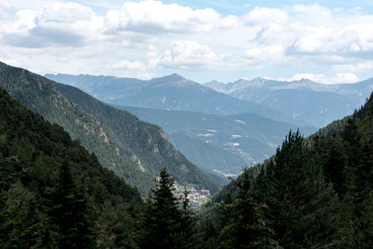 Mountain in Andorra Pyrenees, La Massana, Refugi de Coma Pedrosa, Andorra.