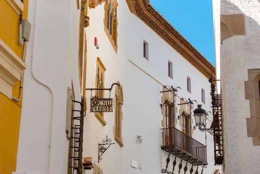 Sitges, Catalonia, Spain: July 28, 2020: Can Ferrat in the beach in Sitges in summer 2020.