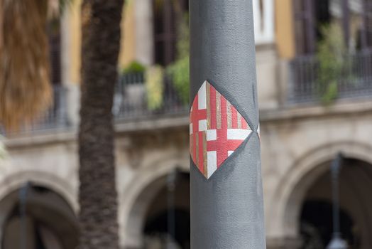 Barcelona  signal through empty streets after COVID 19 in Barcelona, Spain.