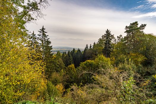 Fantastic autumn hike along the Aachtobel to the Hohenbodman observation tower near Lake Constance