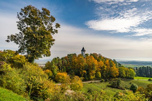 Fantastic autumn hike along the Aachtobel to the Hohenbodman observation tower near Lake Constance