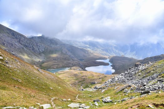 The Palasinaz lakes in the upper Champoluc valley.