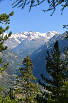 Monterosa seen from the Gressoney valley