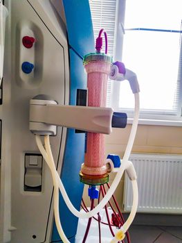 software hemodialysis machine with Blood filter for cleaning