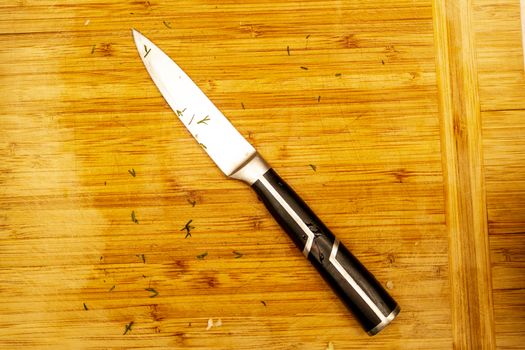 the knife after making a salad