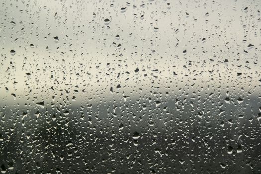 raindrops on glass.bad weather and cloudy day