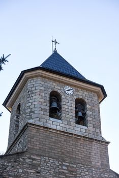 Alp, Spain : 2020 19 July : Church of Parròquia de Sant Pere in Summer. Alp, Spain  on July 2020.