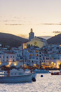 Cityscape in Cadaques, Girona, Spain in summer.