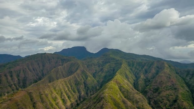 Mountains at cloudy day in Bali, Indonesia