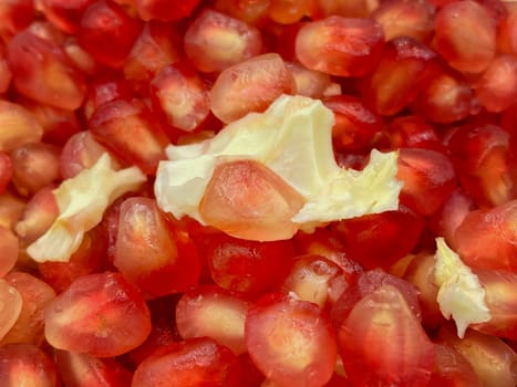 Pomegranate fruits closeup with selective focus