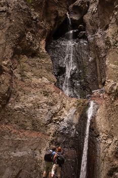 Beautiful landscapes of Barranco del Infierno in Tenerife.