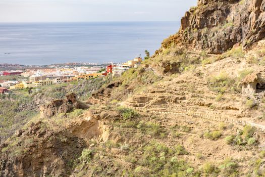 Beautiful landscapes of Barranco del Infierno in Tenerife.