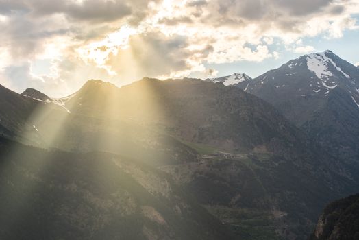 Landscape of Parc Natural Comunal de les Valls del Comapedrosa national park in Andorra.