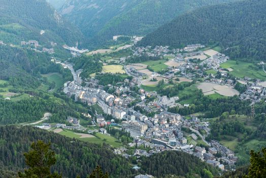 Cityscape in Summer of La Massana, Andorra.